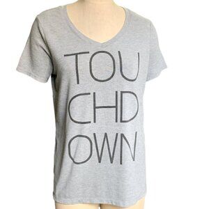 State of Mine Touchdown‎ Graphic Tee Top Sz L Gray 24H